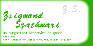 zsigmond szathmari business card