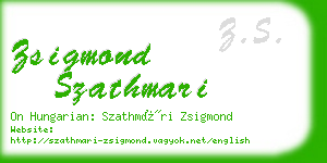 zsigmond szathmari business card